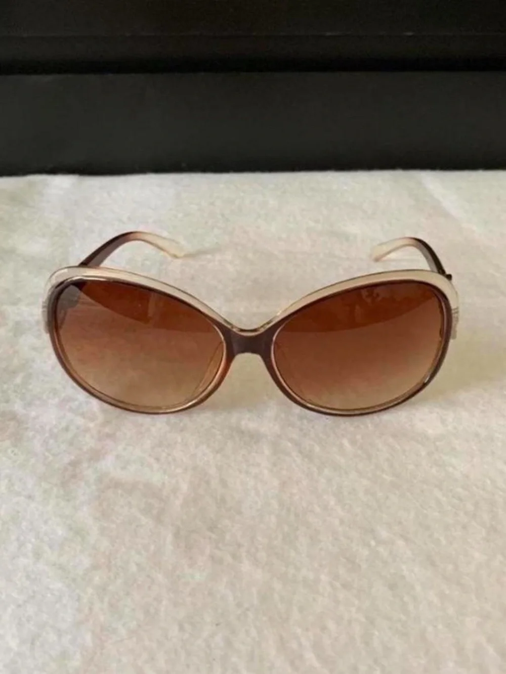 Women's Brown Oversized Fashion Sunglasses